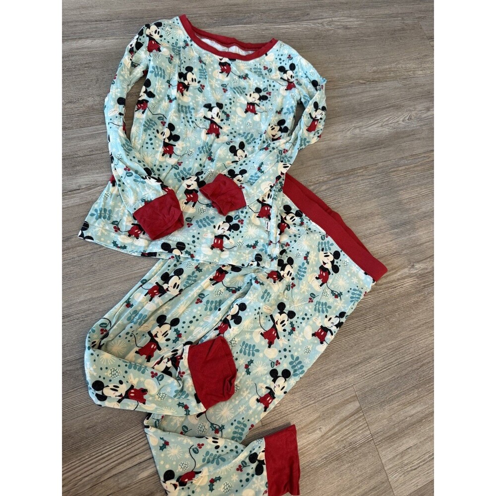 Little Sleepies Disney Mickey Winter Wonderland Pajamas 3T Bamboo Holiday Set